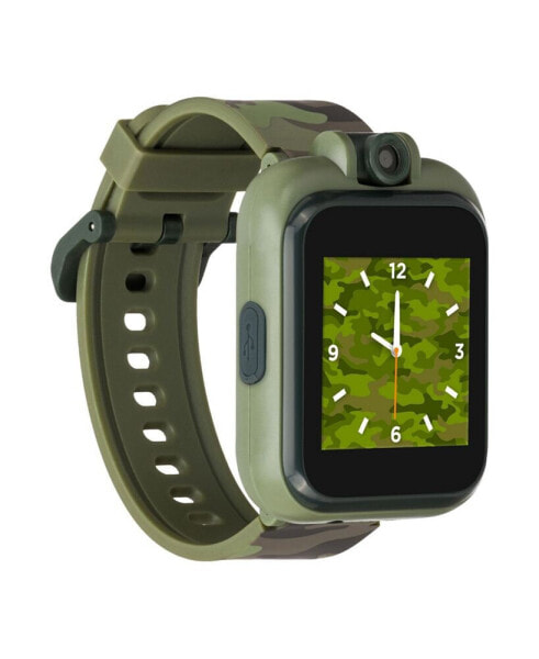 Kid's 2 Olive Camouflage Print Tpu Strap Smart Watch 41mm