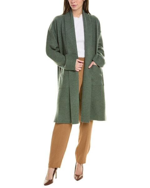 Eileen Fisher High Collar Wool Coat Women's