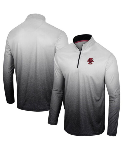 Men's White, Black Boston College Eagles Laws of Physics Quarter-Zip Windshirt