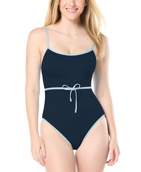 Women's Belted One-Piece Swimsuit