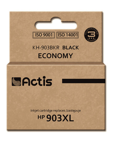 Actis KH-903BKR ink (replacement for HP 903XL T6M15AE; Standard; 30ml; black) - New Chip - High (XL) Yield - Pigment-based ink - 30 ml - 1 pc(s) - Single pack