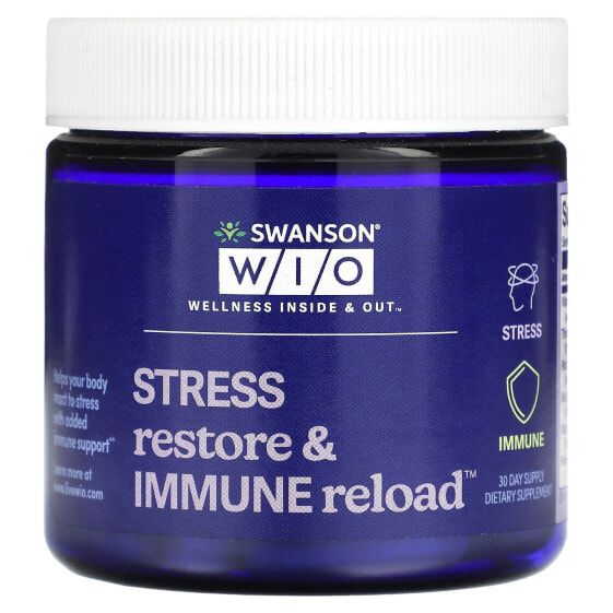 БАД для укрепления иммунитета Swanson WIO Stress Restore & Immune Reload, 30 Day Supply