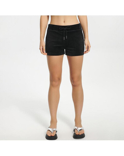 Women's Classic Velour Juicy Short With Back Bling