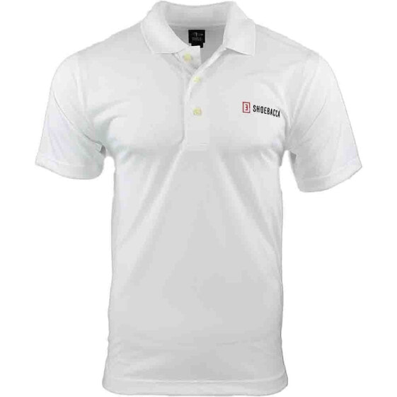 SHOEBACCA Solid Jersey Short Sleeve Polo Shirt Mens White Casual P39909-WHT-SB