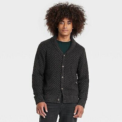 Men's Shawl Collared Sweater Cardigan - Goodfellow & Co Black S