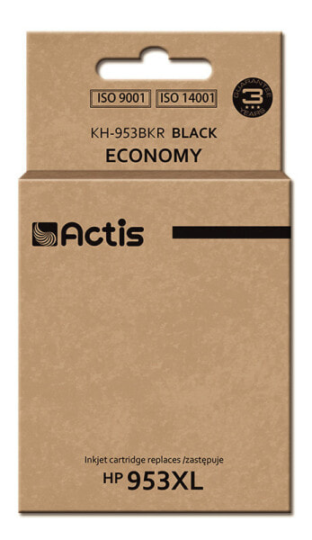 Actis KH-953BKR ink (replacement for HP 953XL L0S70AE; Standard; 50 ml; black)- New Chip - High (XL) Yield - Pigment-based ink - 50 ml - 1 pc(s) - Single pack