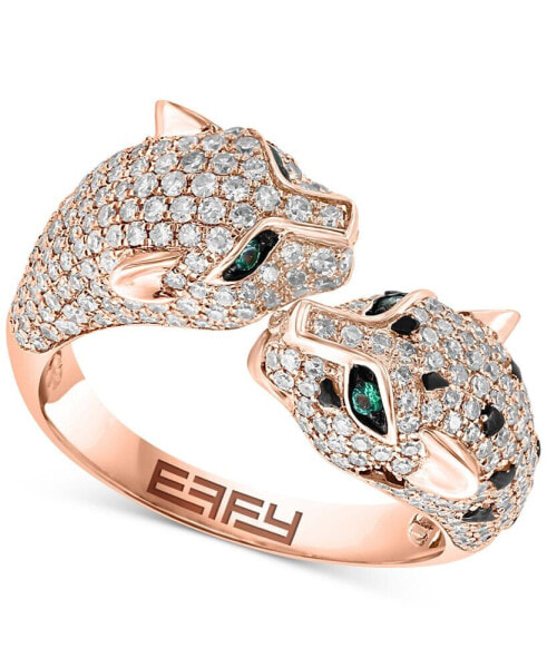 Кольцо EFFY Double Panther Head  in 14k Rose Gold