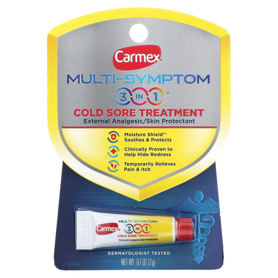 Multi-Symptom, 3 In 1 Cold Sore Treatment, 0.07 oz (2 g)