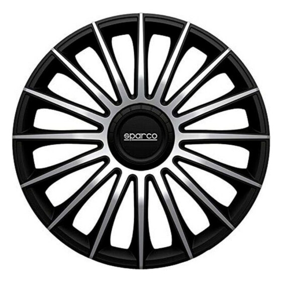 Колпаки Sparco Torino CS5 Чёрный Серебристый 15" (4 шт) - Автоаксессуары и принадлежности
