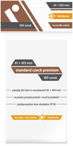 Канцелярские товары для школьников REBEL Koszulki Standard Pr 61x103 (100шт)