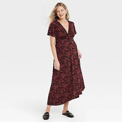 Short Sleeve Knit Midi Maternity Dress - Isabel Maternity by Ingrid & Isabel