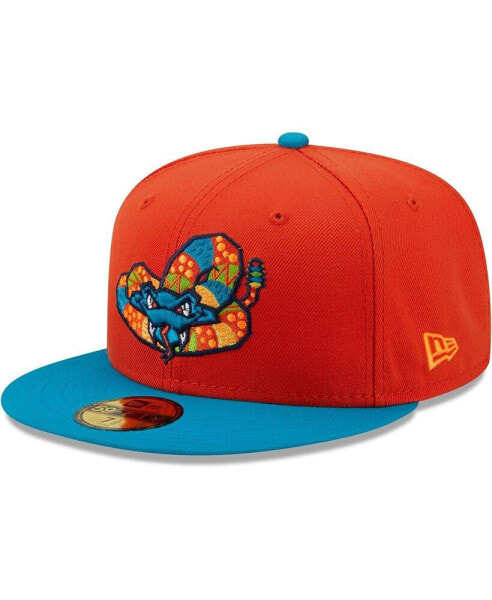 Men's Orange, Teal Cascabeles de Wisconsin Copa De La Diversion 59FIFTY Fitted Hat