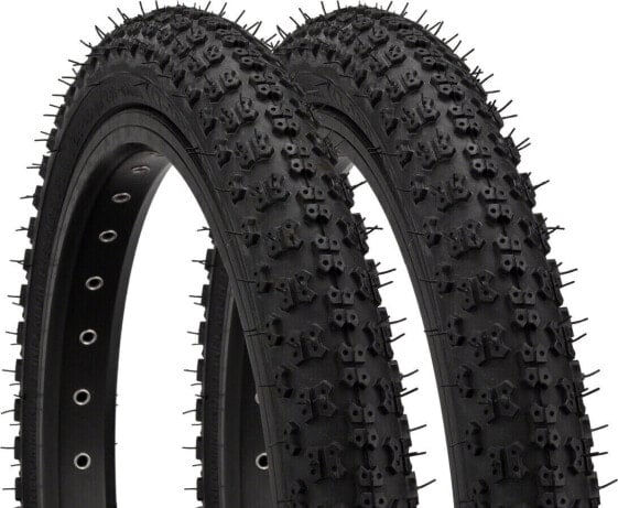 Kenda K50 Knobby Kids Bike Tire - 16 x 2.125" Wire Bead // Black // PAIR LISTING