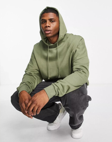 ASOS DESIGN extreme oversized hoodie in khaki