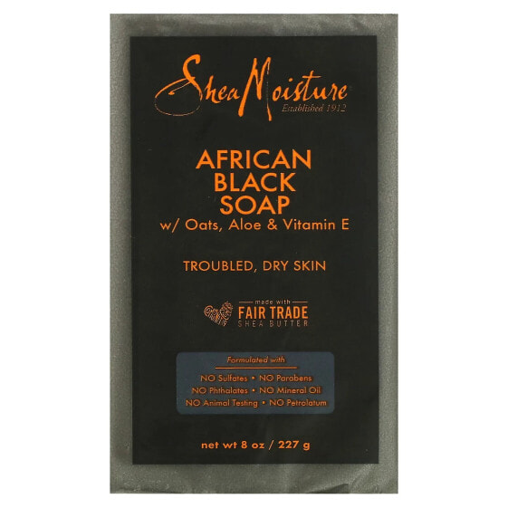 African Black Bar Soap with Oats, Aloe & Vitamin E, 8 oz (227 g)