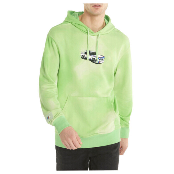 Puma Bmw Mms Statement Pullover Hoodie Mens Green Casual Outerwear 53332005