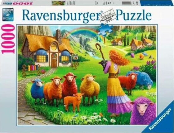 Ravensburger Puzzle 2D 1000 elementów Kolorowa wełna