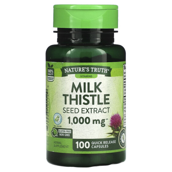 Milk Thistle Seed Extract, 1,000 mg, 100 Quick Release Capsules