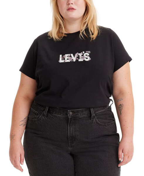 Футболка Levi's Plus Size Floral Logo Cotton
