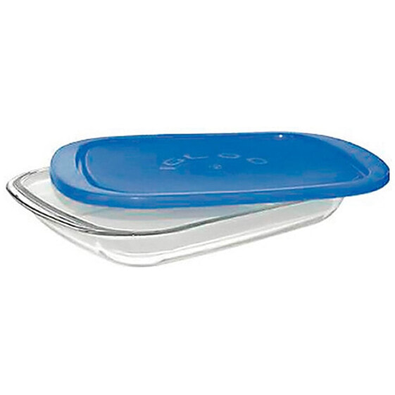 BORGONOVO Igloo Flat Rectangular Lunch Box+Lid 26x18.5 cm