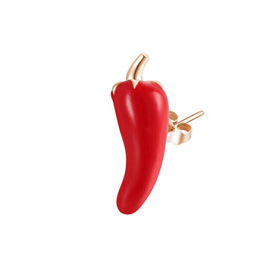 Gold-plated single earrings Chilli pepper Storie RZO029