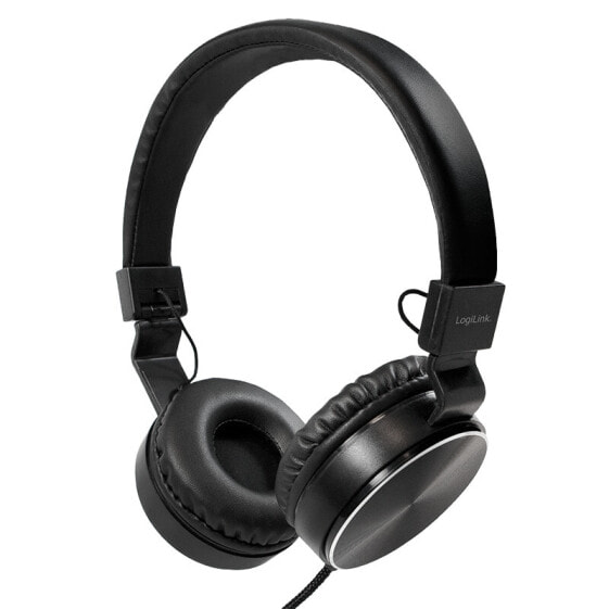 LogiLink HS0049BK - Kopfhörer - Kopfband - Anrufe & Musik - Schwarz - Binaural - 1,2 m