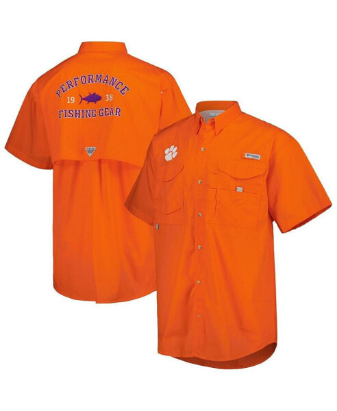 Рубашка Columbia мужская Orange Clemson Tigers Bonehead Button-Up