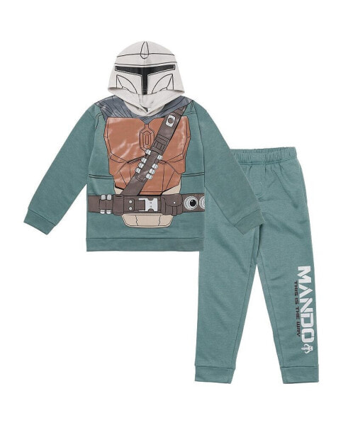 Darth Vader Boba Fett The Mandalorian Fleece Pullover Hoodie and Pants Outfit Set Toddler| Child Boys