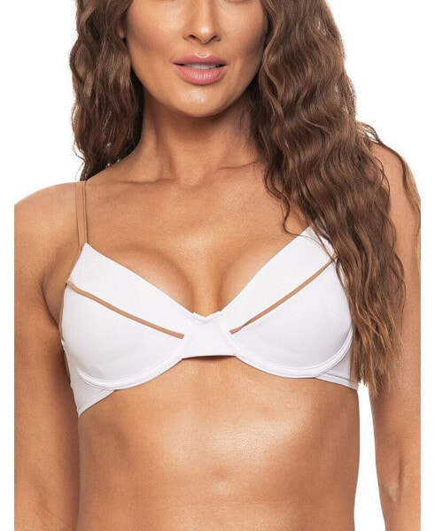 Women's Contrast Detail Underwire Bikini Top