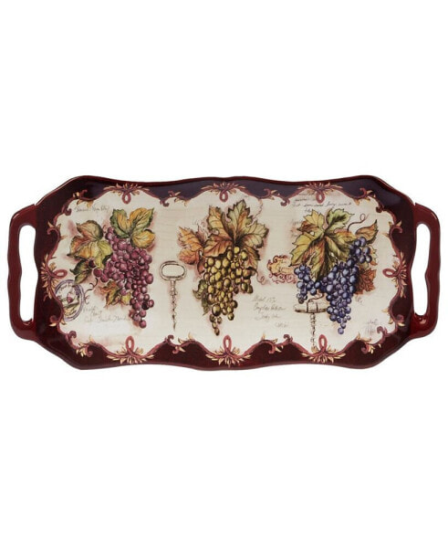 Vintners Journal Rectangular Platter w/Handles