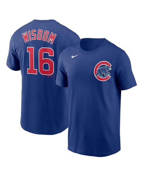 Men's Patrick Wisdom Royal Chicago Cubs Player Name Number T-Shirt