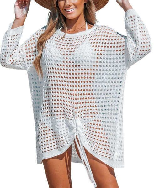 Women's Cutout Asymmetrical Mini Cover-Up Beach Dress