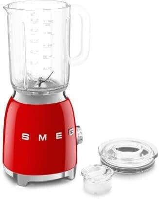 SMEG, BLF03WHEU, 1.5 L Blender, 4 Speed Levels, 4 Automatic Programmes, Removable Double Blade, Transparent Lid Opening with Dosing Cap, Non-Slip, 800 W, White