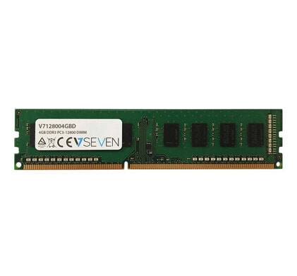 V7 4GB DDR3 PC3-12800 - 1600mhz DIMM Desktop Memory Module - V7128004GBD - 4 GB - 1 x 4 GB - DDR3 - 1600 MHz - 240-pin DIMM - Green