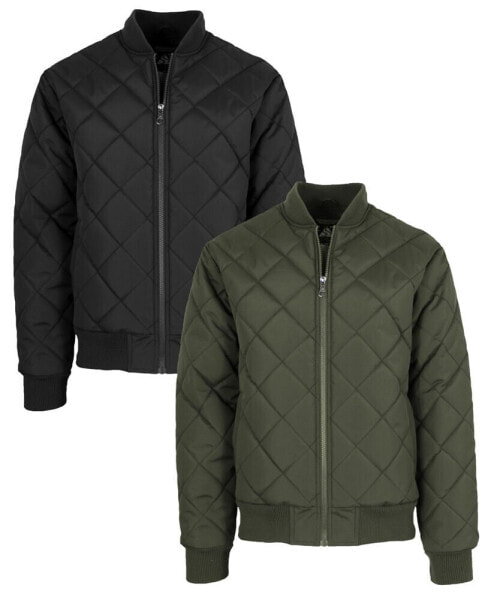 Men's Quilted Bomber Jacket, Pack of 2