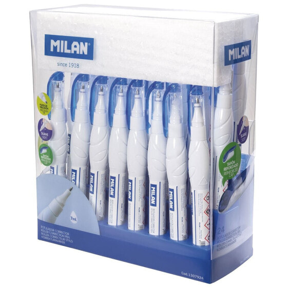 Ластики корректирующие MILAN Box 24 Correction Fluid Pen 7 мл