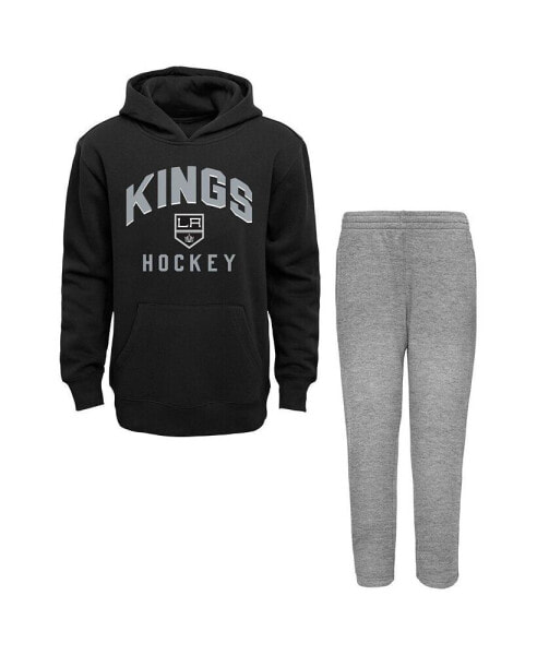 Toddler Boys Black, Heather Gray Los Angeles Kings Play by Play Pullover Hoodie and Pants Set
