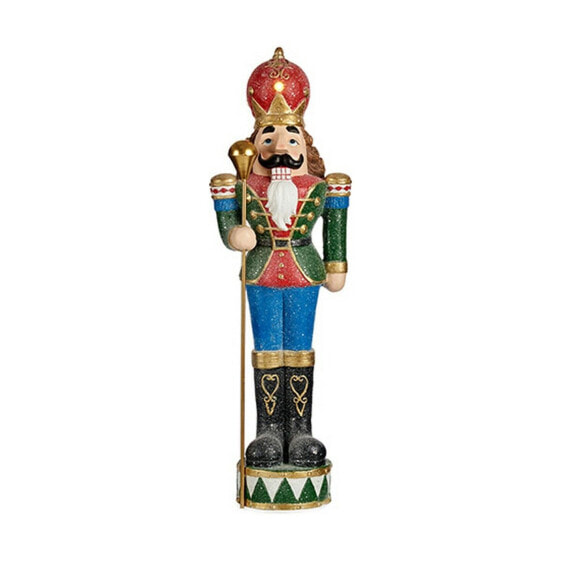 Decorative Figure Nutcracker Green LED Light Red Polyresin 20 x 93 x 29 cm