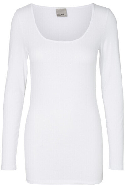 Лонгслив Vero Moda Maxi Soft U-Neck Bright White