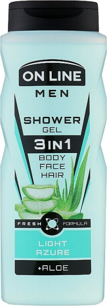 3in1 Duschgel für Gesicht, Haar und Körper - On Line Men 3in1 Light Azure Shower Gel 400 ml