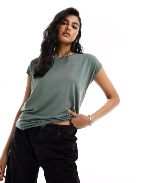 Vero Moda round neck t-shirt in green