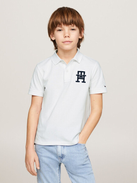 Футболка для малышей Tommy Hilfiger с монограммой Kids' TH Polo из пике