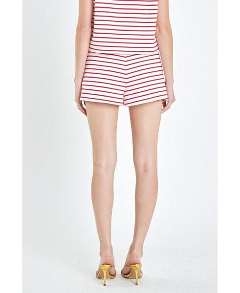 Women's Stripe Knit Shorts