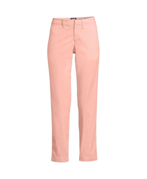 Women's Mid Rise Classic Straight Leg Chino Ankle Pants