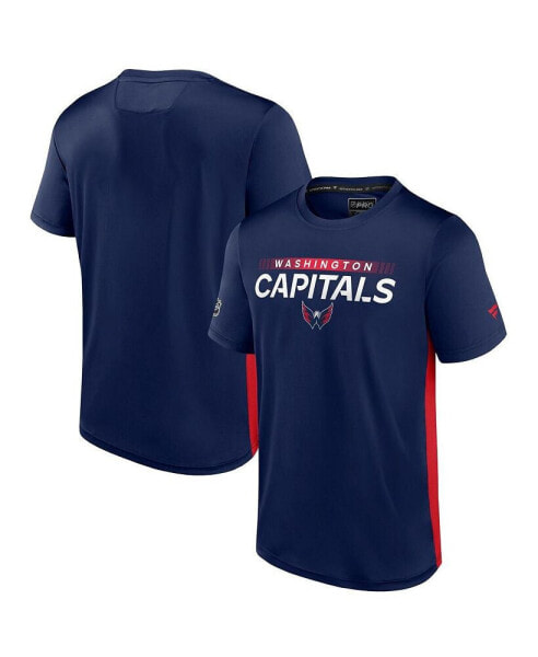 Men's Navy, Red Washington Capitals Authentic Pro Rink Tech T-Shirt