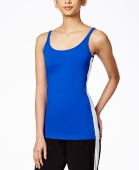 Michael Kors Women's Scoop Neck Tank Top Blue XS