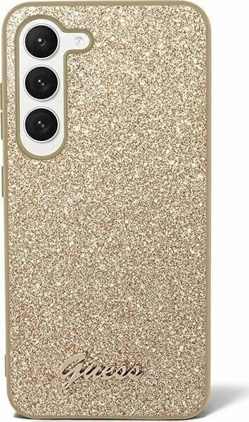 Guess Guess Glitter Flakes Metal Logo Case - Etui Samsung Galaxy S24 (złoty)