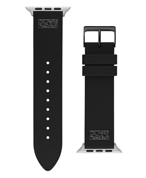 Men's Black Glitz Silicone Strap 42mm, 43mm ,44mm Apple Watch Band