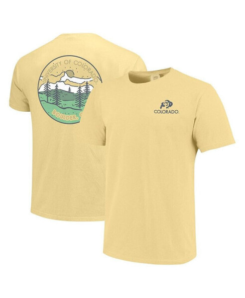 Men's and Women's Gold Colorado Buffaloes Scenic Comfort Colors T-Shirt