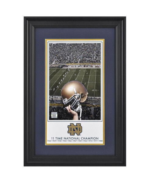 Notre Dame Fighting Irish Framed 10'' x 18'' 11-Time Football National Champions Legacy Print
